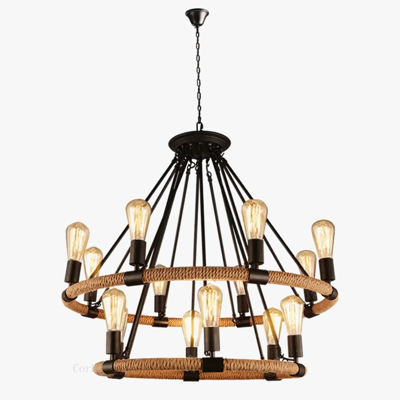 lustre rétro à cordes pour décoration moderne intérieure