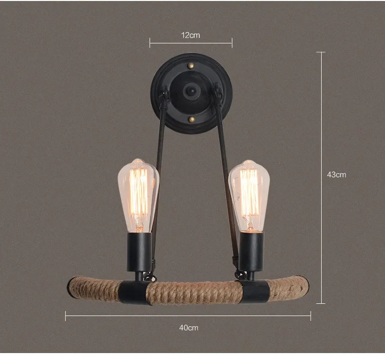 lustre rétro à cordes pour décoration moderne intérieure