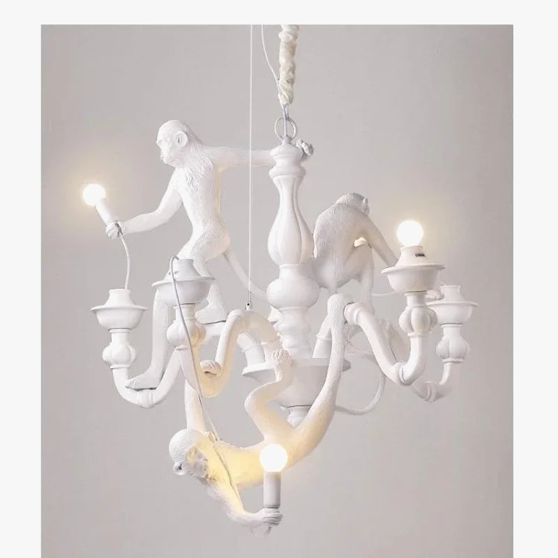 lustre rétro créatif en forme de singe pour cafés et restaurants