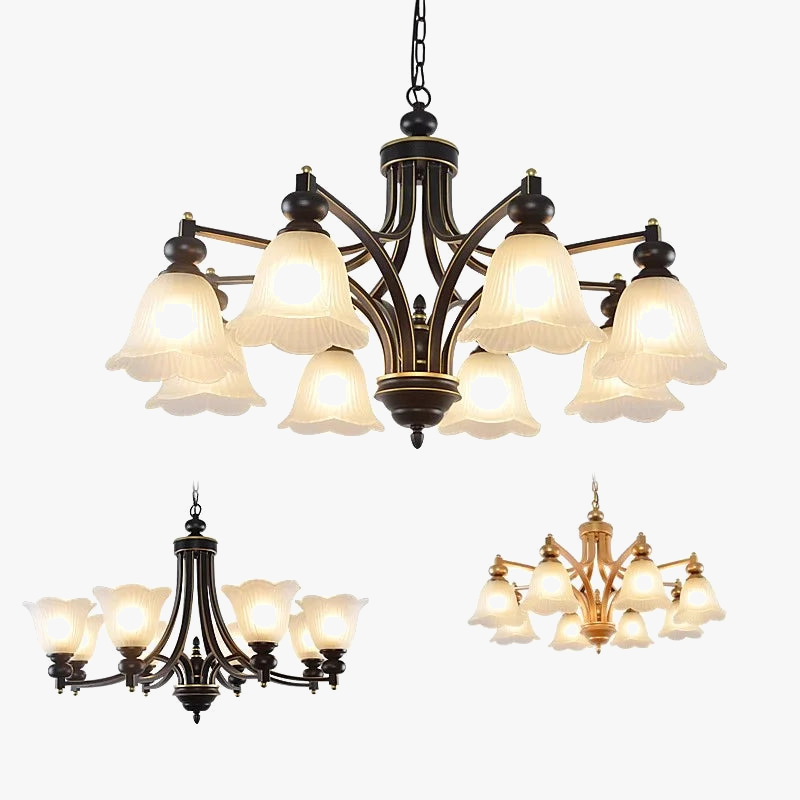 lustre rétro de style campagnard pour décoration intérieure