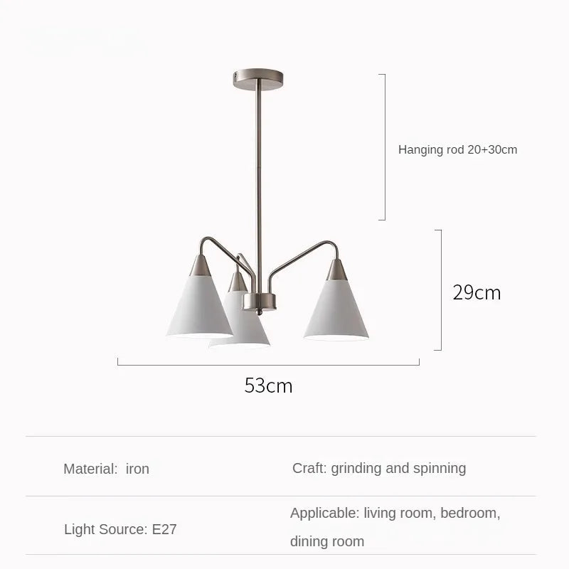 lustre rétro de style médiéval design minimaliste en fer