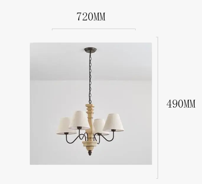 lustre rétro en bois pour un éclairage vintage élégant