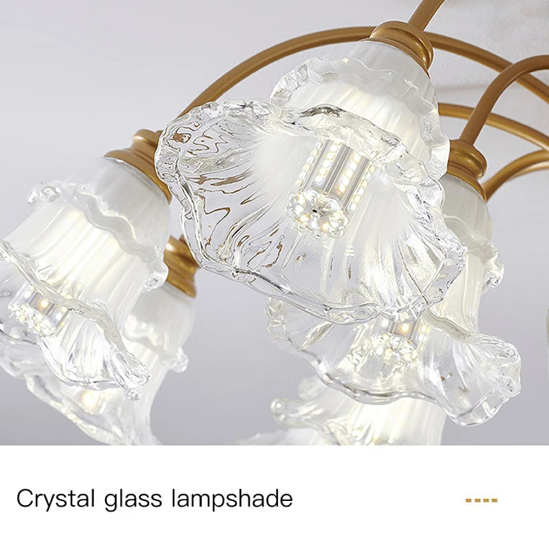 lustre rétro en cristal pour décoration intérieure élégante