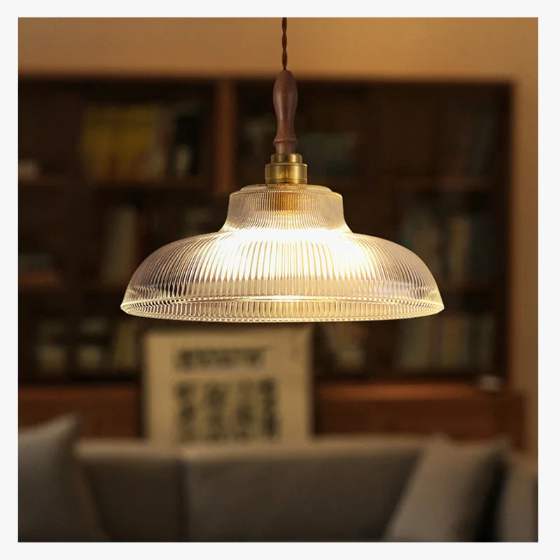 lustre rétro en cuivre avec verre pour décoration intérieure