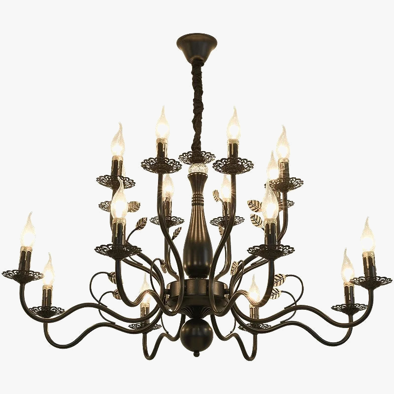 lustre rétro en fer forgé style campagnard américain classique