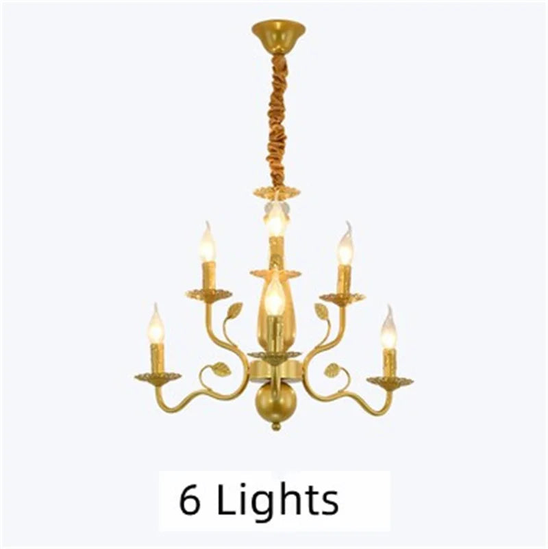 lustre rétro en fer forgé style campagnard américain classique