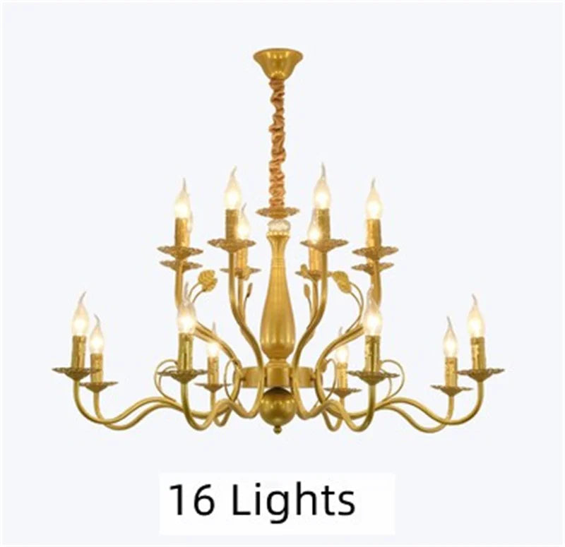 lustre rétro en fer forgé style campagnard américain classique