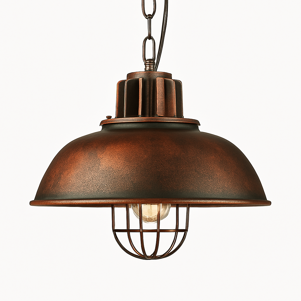 lustre rétro en fer suspension café design industriel
