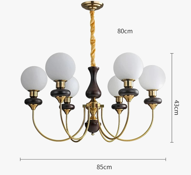 lustre rétro en métal et verre pour intérieur élégant