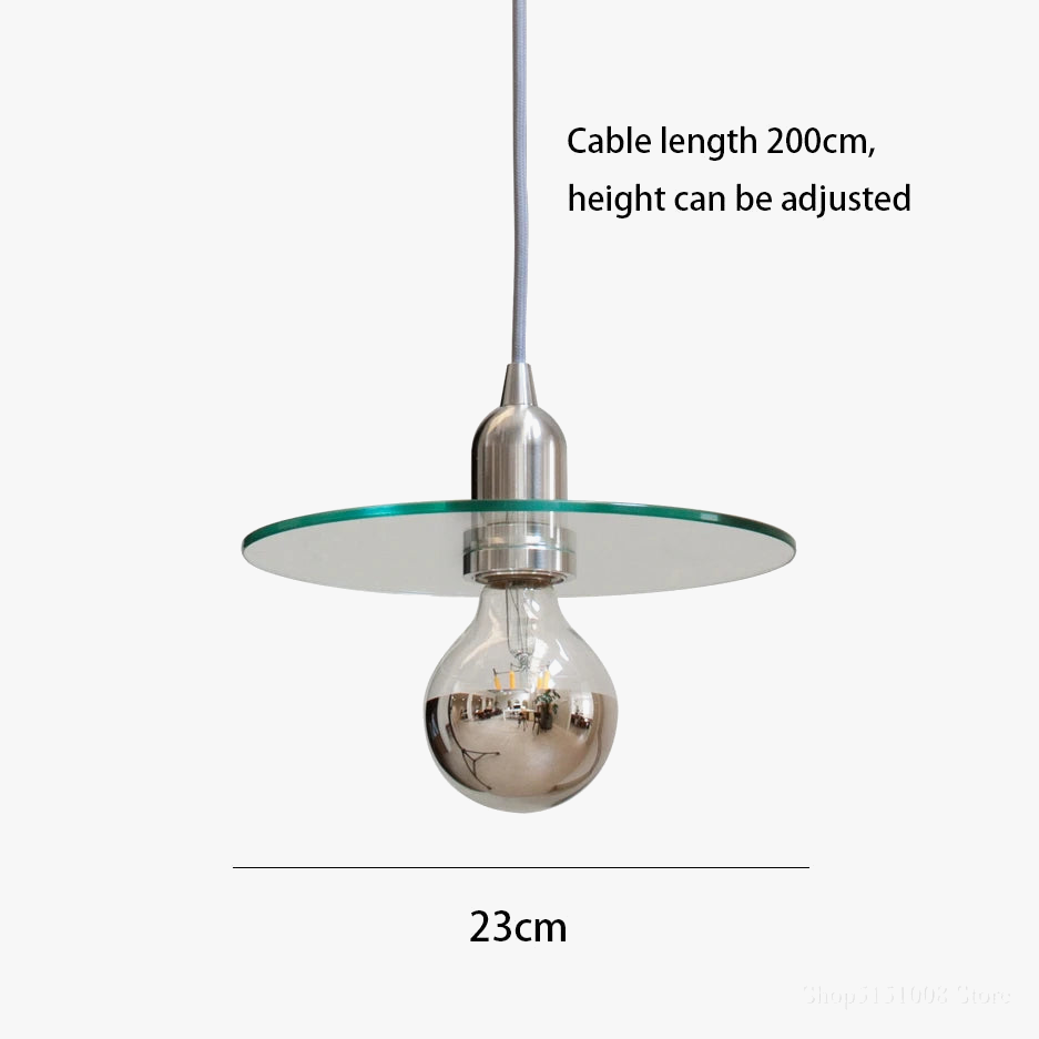 lustre rétro en verre clair suspendu pour décoration café bar