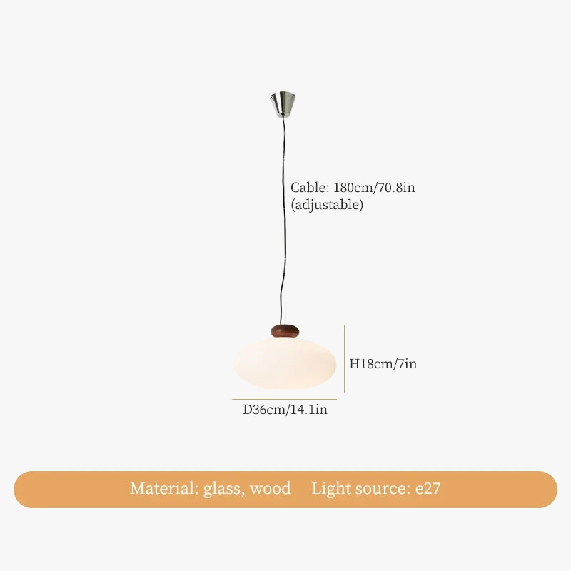lustre rétro en verre et bois pour décoration intérieure