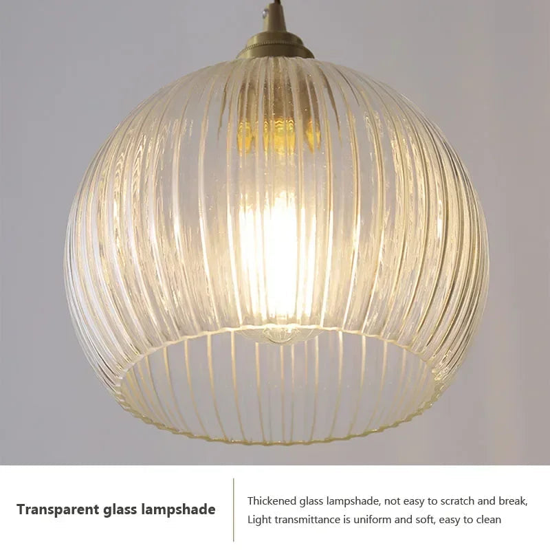 lustre rétro en verre et cuivre pour décoration intérieure