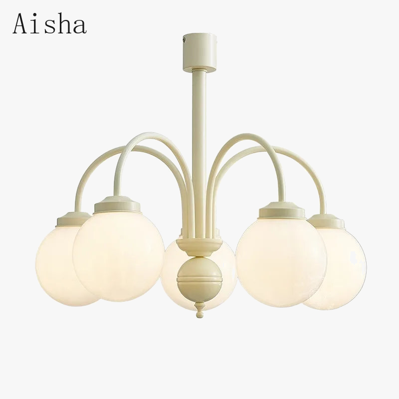 lustre rétro en verre pour décoration intérieure à plusieurs têtes