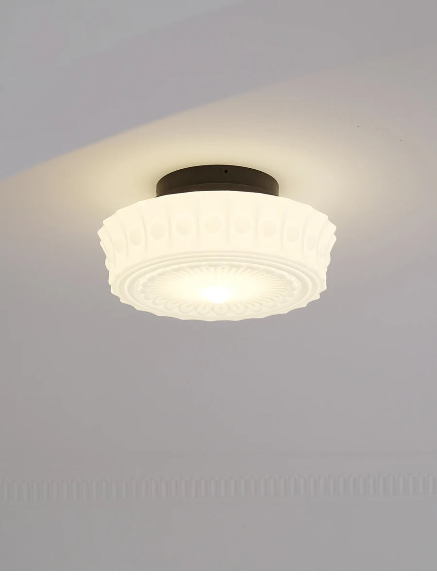 lustre rétro en verre style français pour intérieur élégant