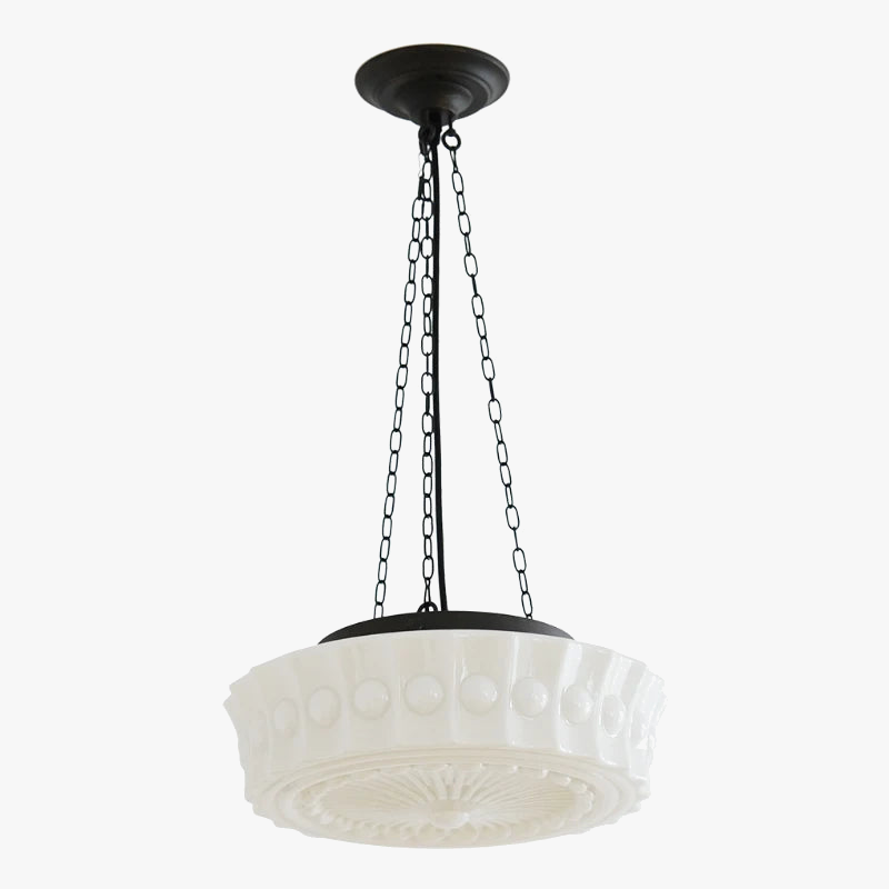 lustre rétro en verre style français pour intérieur élégant