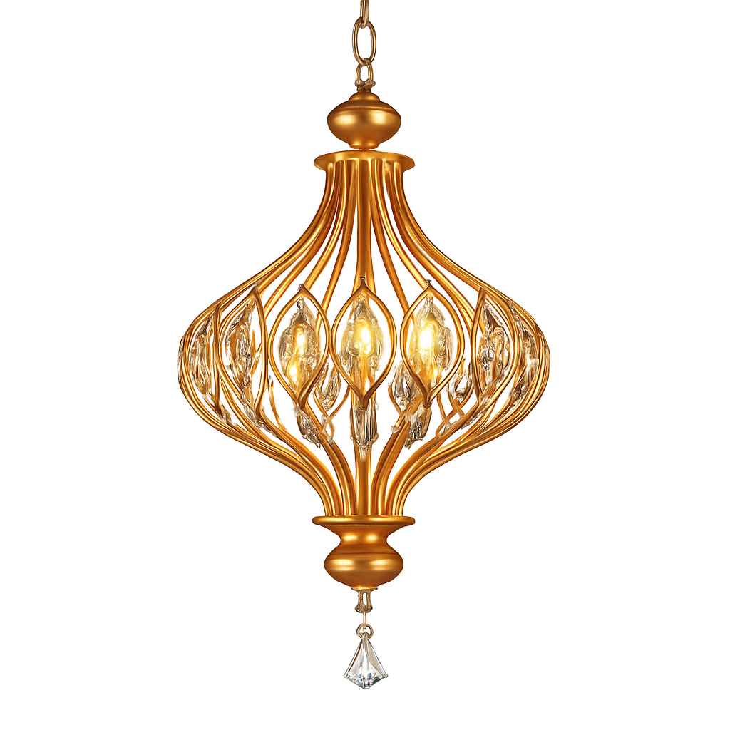 lustre rétro français en cristal style vintage pour villa