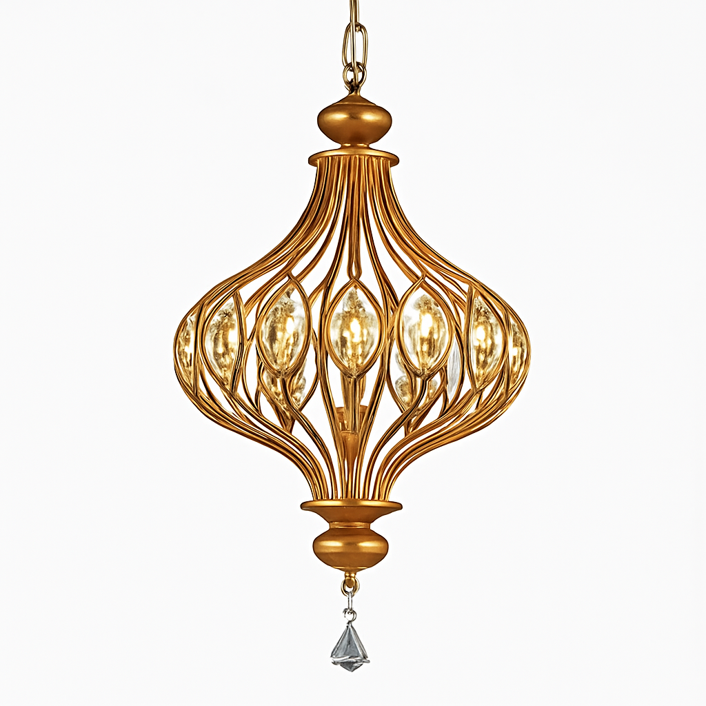 lustre rétro français en cristal style vintage pour villa