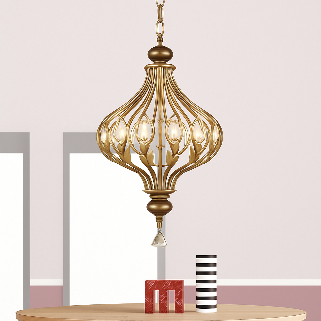 lustre rétro français en cristal style vintage pour villa