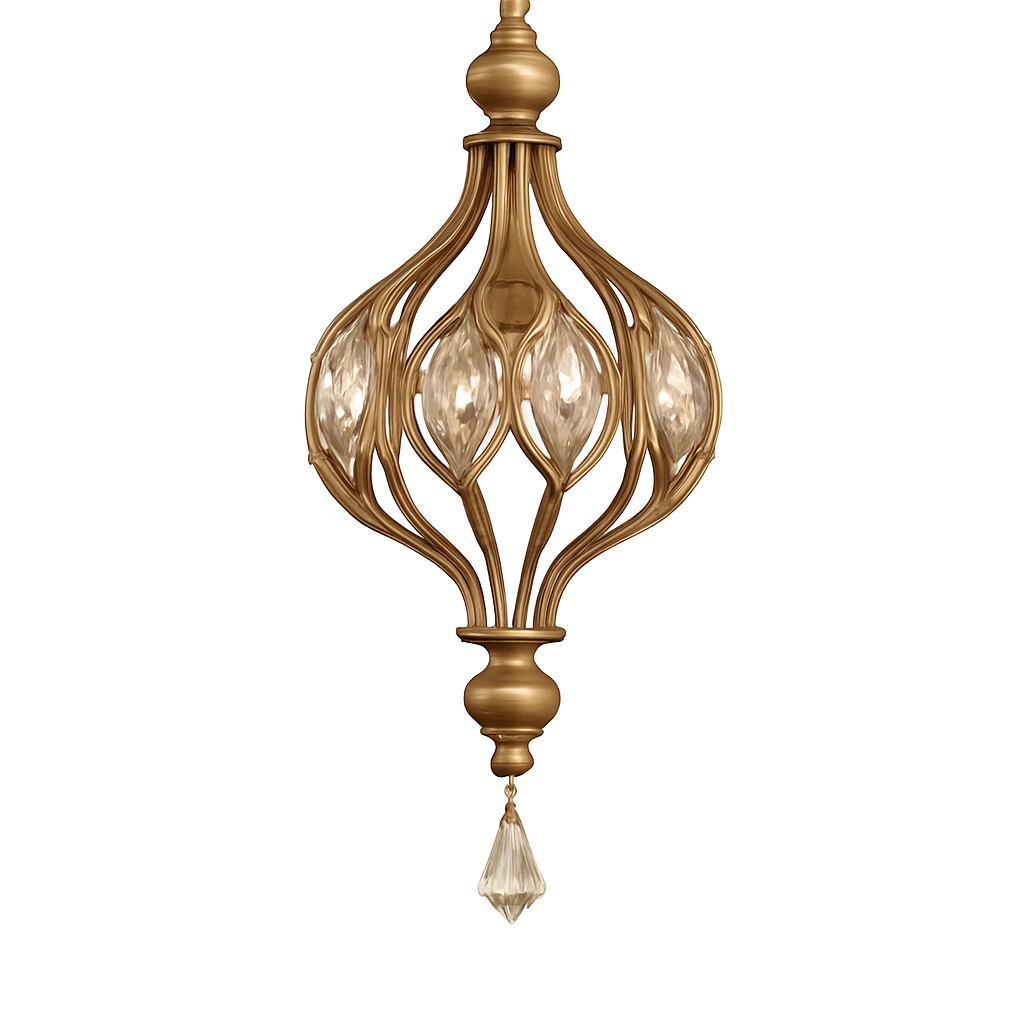 lustre rétro français en cristal style vintage pour villa