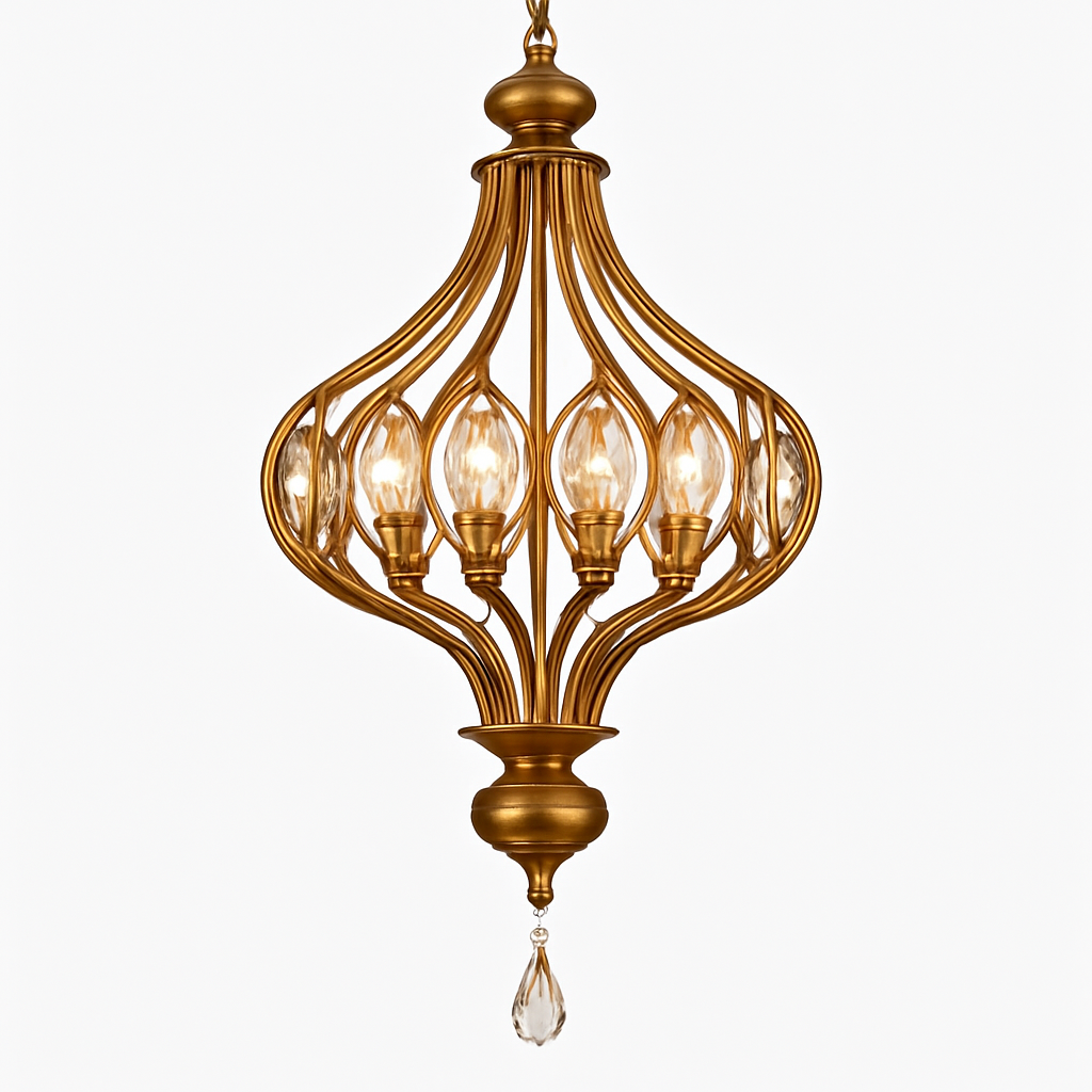 lustre rétro français en cristal style vintage pour villa