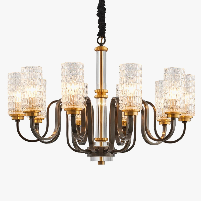 lustre rétro industriel en fer et verre suspendu à led