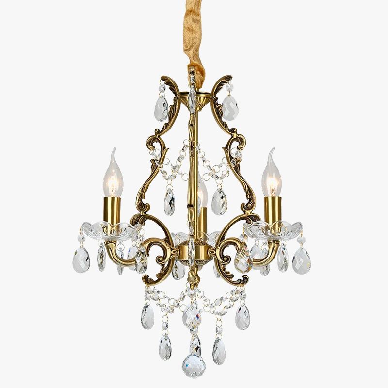 lustre rétro élégant avec perles de cristal loft décor