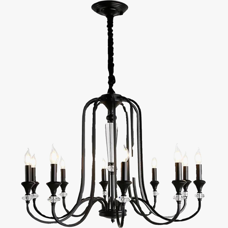 lustre rétro luxe en cristal style américain