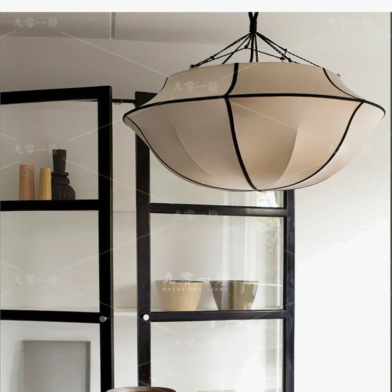 lustre rétro nordique en tissu pour décoration intérieure