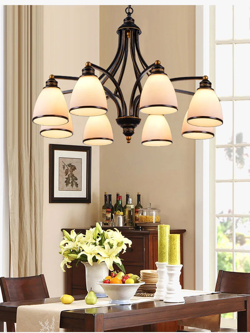 lustre rétro pour une ambiance campagnarde chaleureuse