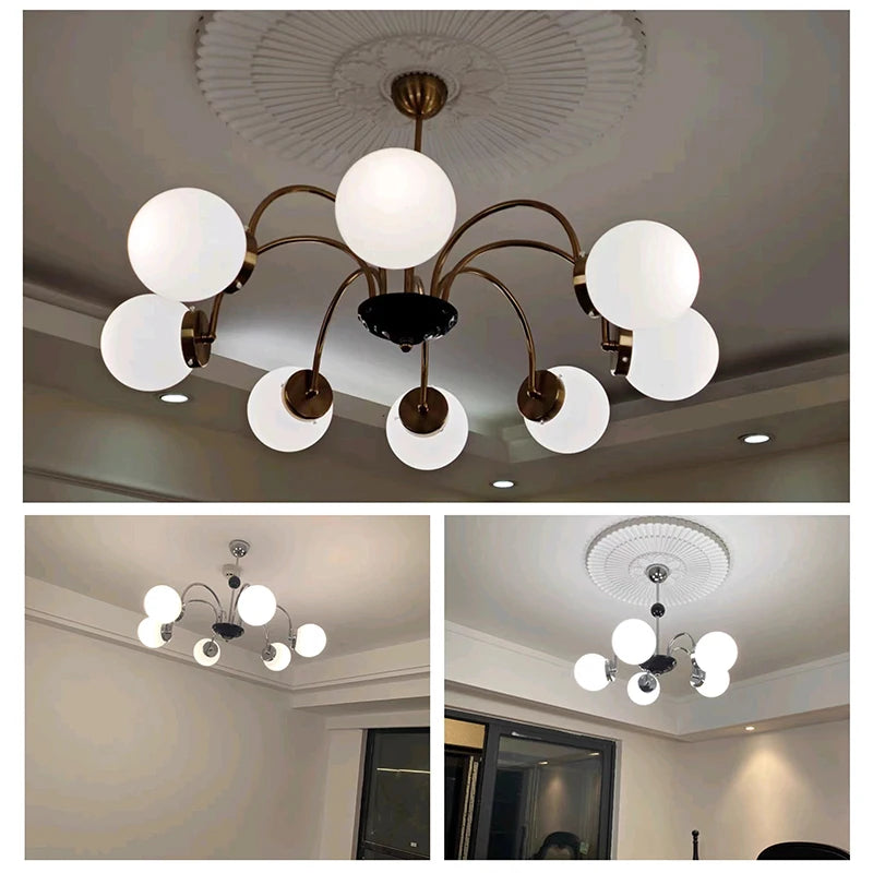lustre rétro romantique avec protection des yeux et lumière douce