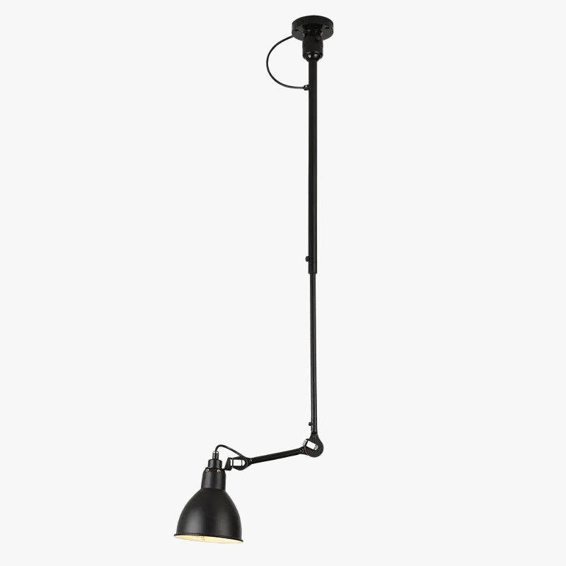lustre rétro style américain avec abat-jour réglable pour éclairage de lecture