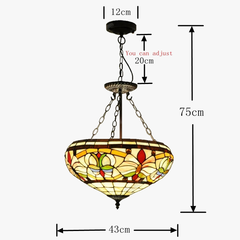 lustre rétro style européen lampes tiffany pour décoration intérieure