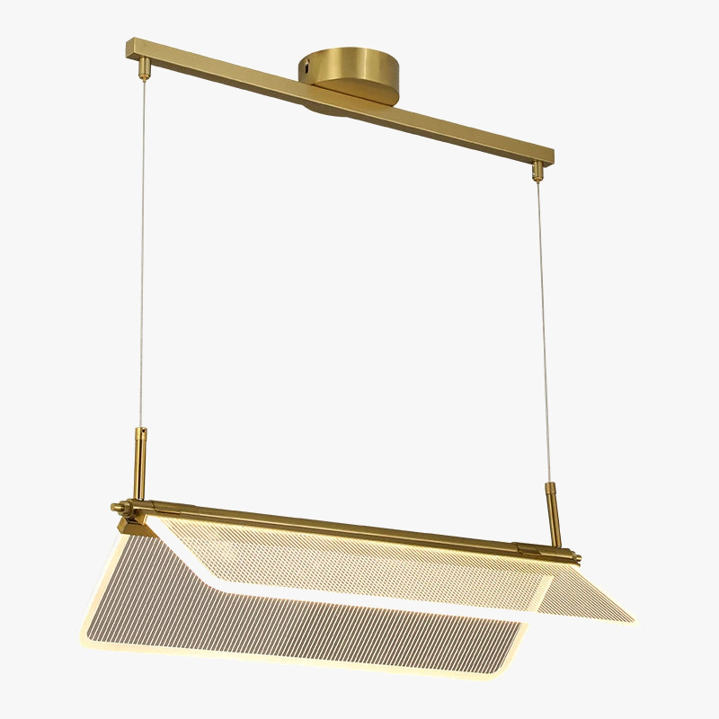 lustre rectangulaire minimaliste créatif à angle réglable