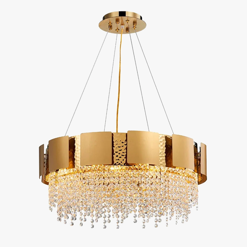 lustre rectangulaire moderne en cristal pour intérieur élégant
