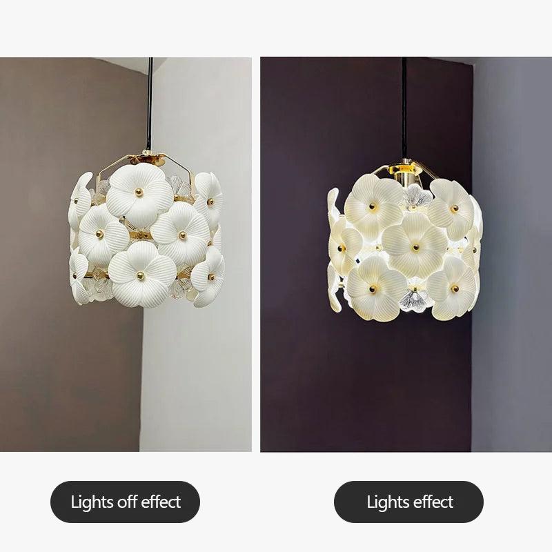 lustre romantique en art français avec lumière LED décorative