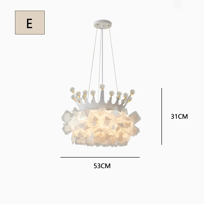 lustre romantique en cristal pour une décoration moderne