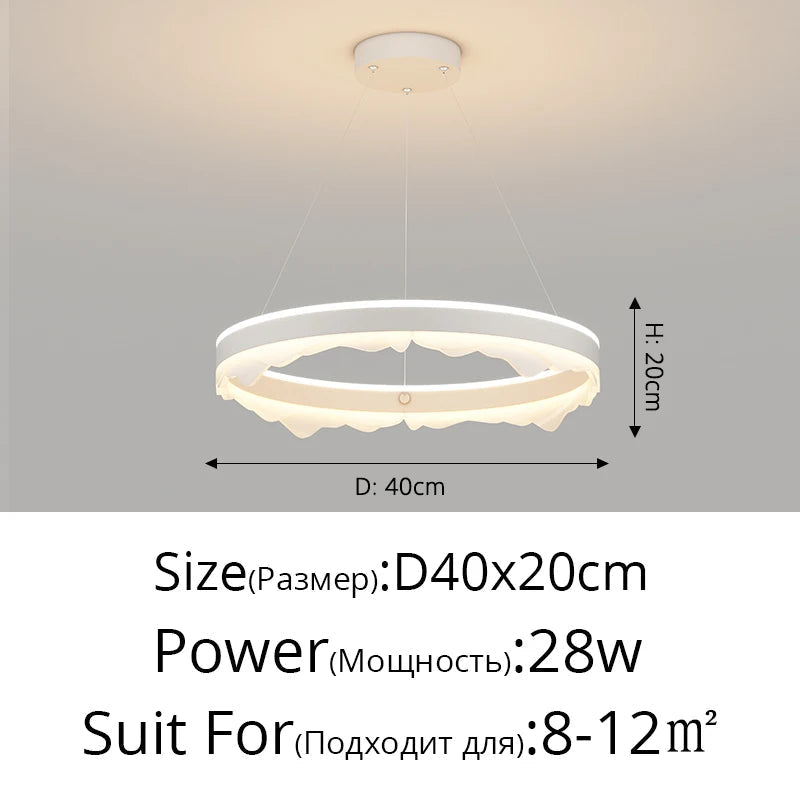 lustre rond créatif de luxe moderne pour décoration maison
