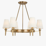 Lustre rond en cuivre complet pour chambre à coucher