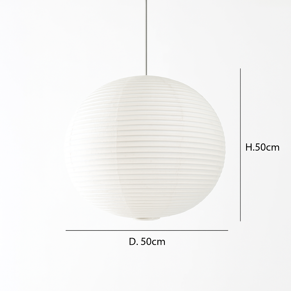 lustre rond en papier de riz pour décoration intérieure