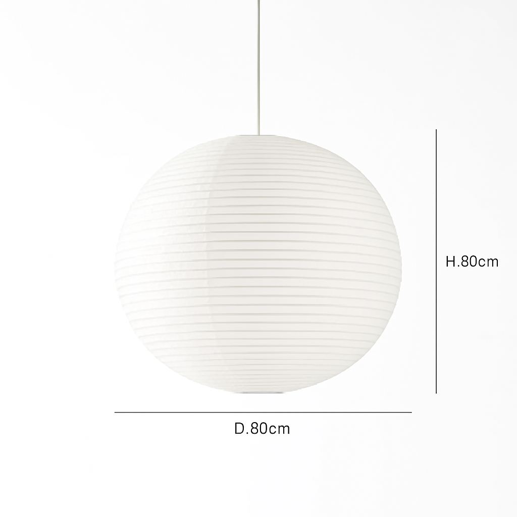 lustre rond en papier de riz pour décoration intérieure