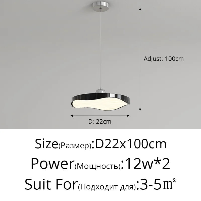lustre rond moderne minimaliste protection des yeux