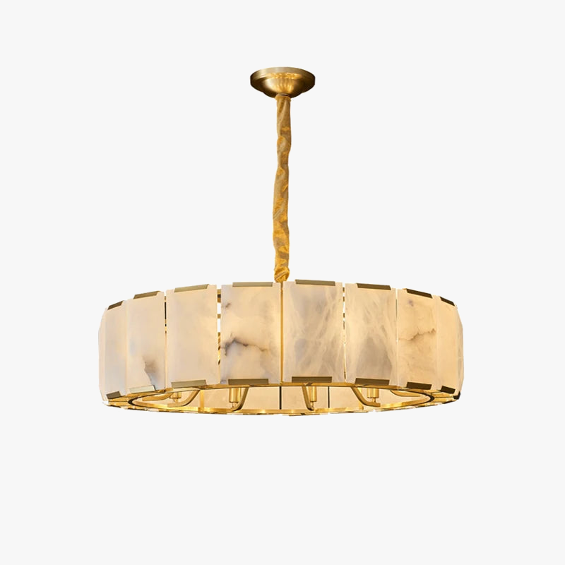 lustre rond rectangulaire en marbre naturel design élégant