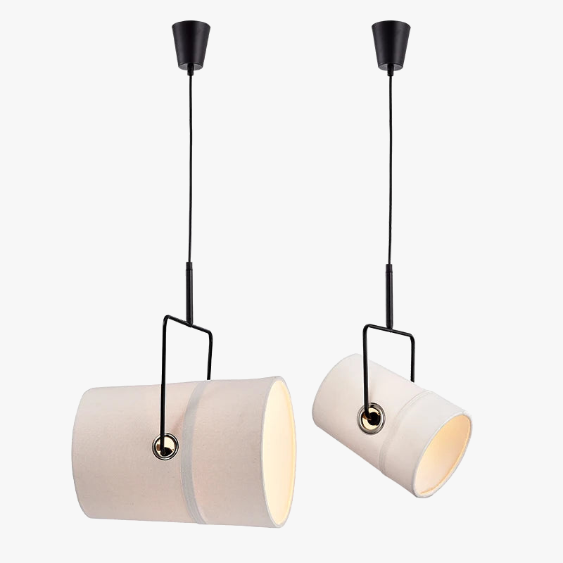 lustre rotatif nordique style loft moderne en tissu