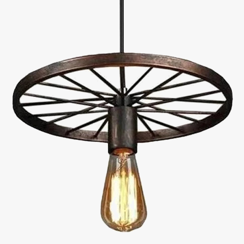 lustre rouille metal plafond maison restaur