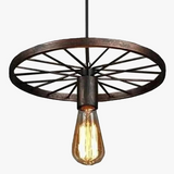 lustre rouille metal plafond maison restaur
