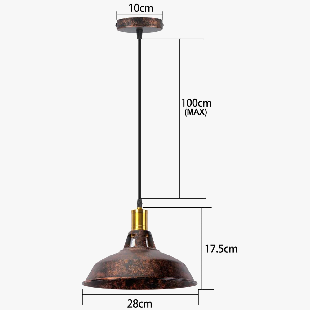 lustre rouille metal plafond maison restaur