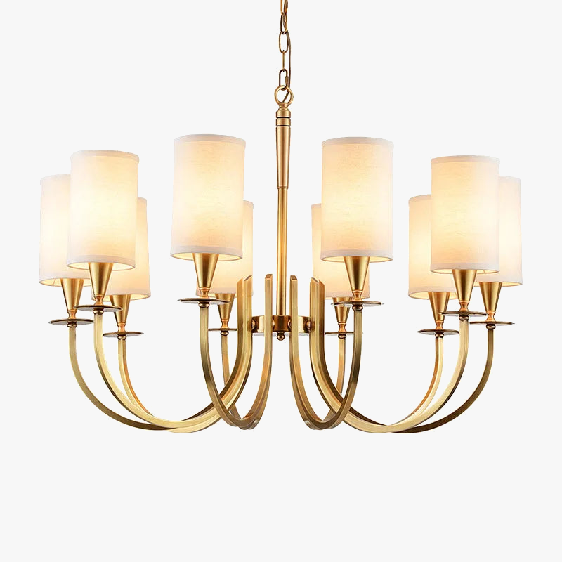 lustre rural américain nordique en cuivre pour éclairage