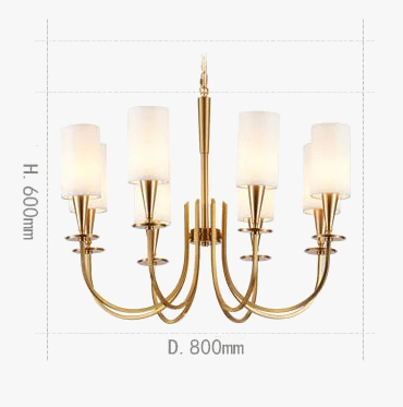 lustre rural américain nordique en cuivre pour éclairage