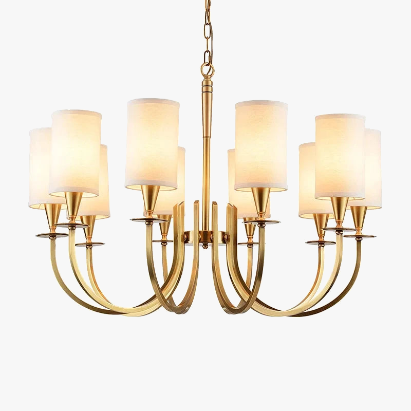 lustre rural américain nordique en cuivre