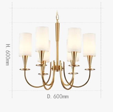 lustre rural américain nordique en cuivre